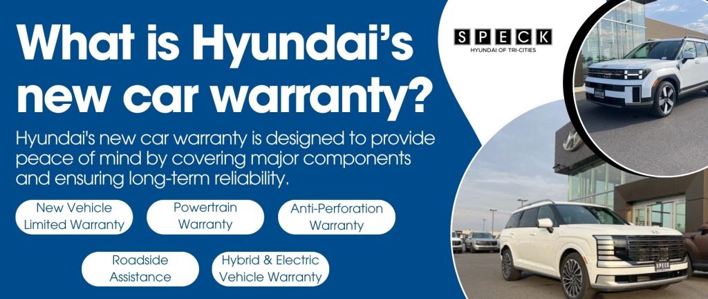 Graphic of Hyundai's new car warranty along with a list of key points from the article
