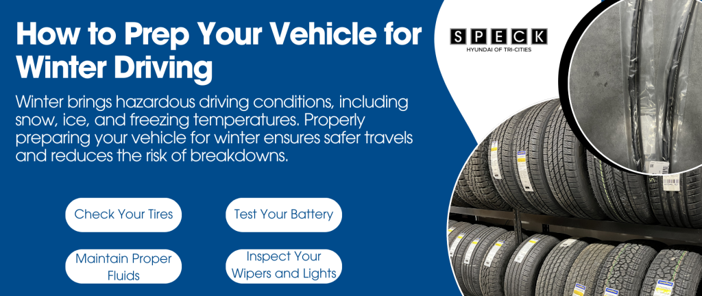 Informative graphic on how to prep your vehicle for winter driving