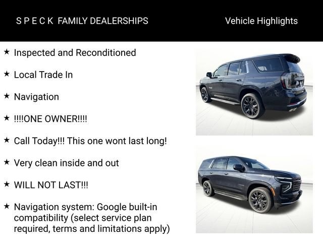 2025 Chevrolet Tahoe High Country