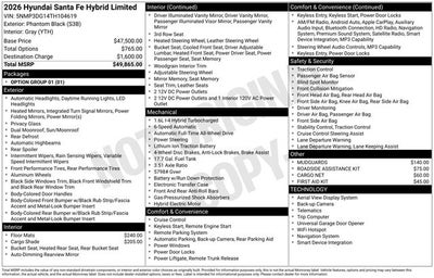 2026 Hyundai SANTA FE HYBRID Limited