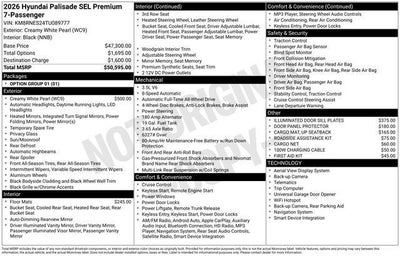 2026 Hyundai PALISADE SEL Premium AWD