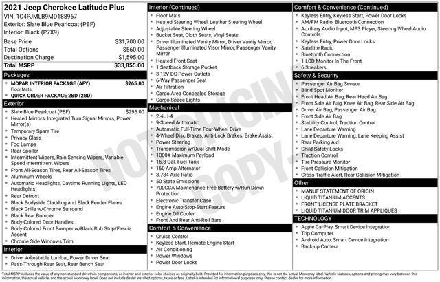 2021 Jeep Cherokee Latitude Plus