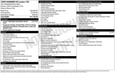 2009 Hummer Luxury Base