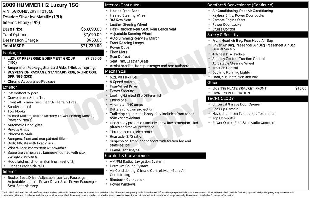 2009 Hummer Luxury Base