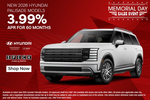 3.99 apr for 60 palisade models