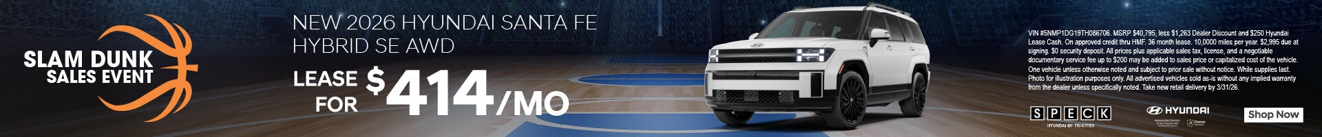 santa fe hybrid lease for 414 per month