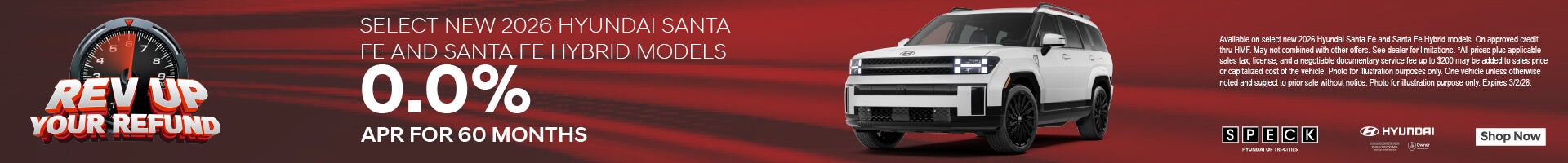 0% apr for 60 months on a new hyundai santa fe and santa fe hybrid