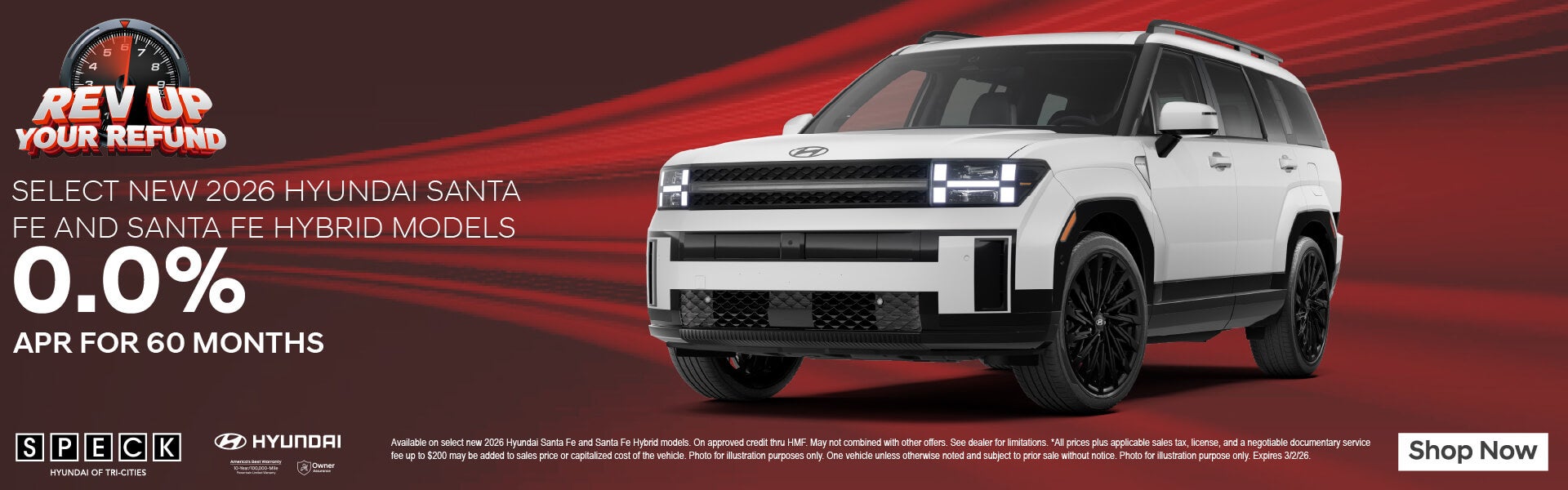 0% apr for 60 months on a new santa fe or santa fe hybrid