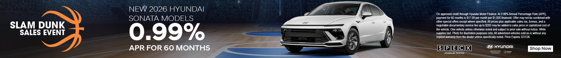 0.99 apr for 60 months hyundai sonata