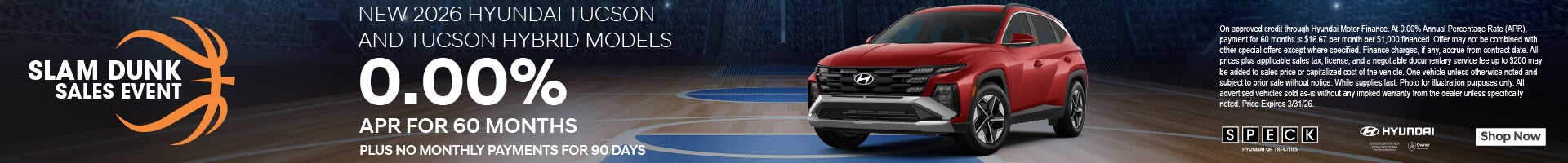 0 apr for 60 months hyundai tucson 