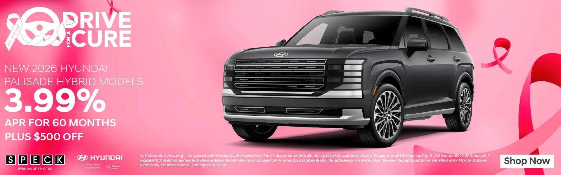 3.99 apr for 60 months hyundai palisade hybrid