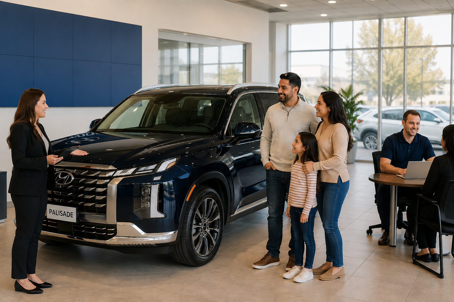 Hyundai Customers in Showroom