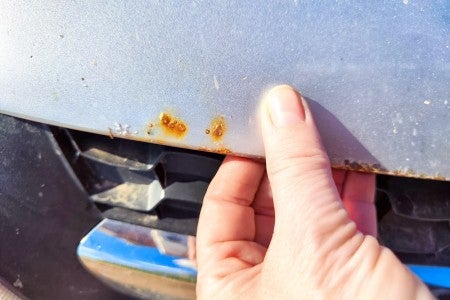 rust spots on car