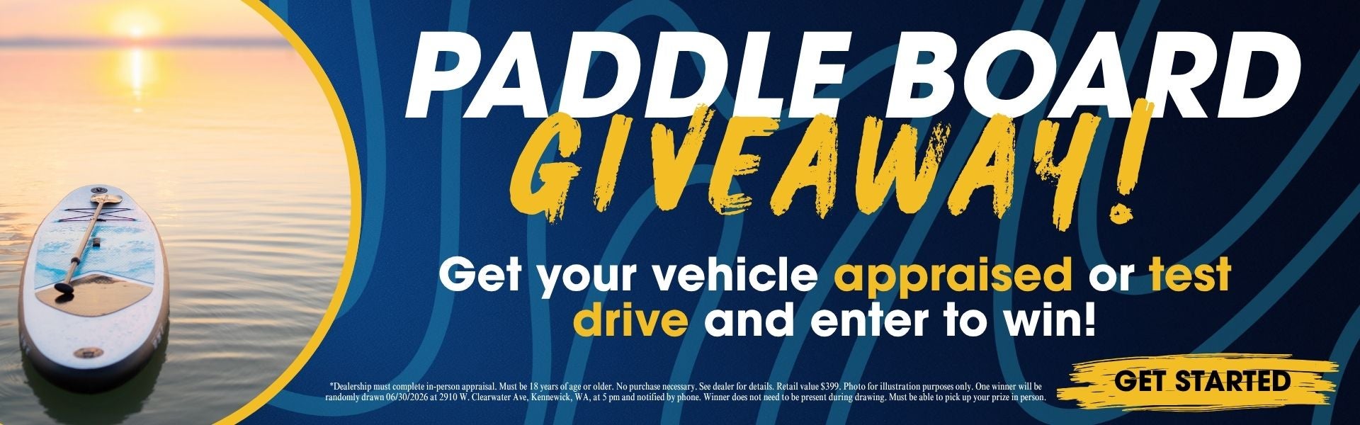 enter to win a paddle board test drive or appraisal